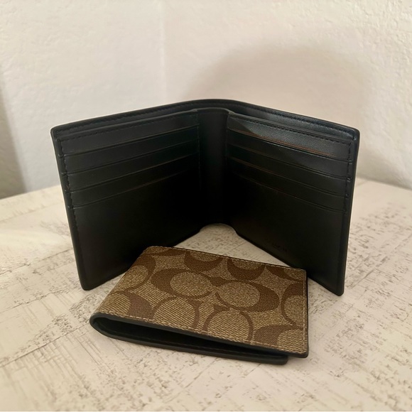 Coach 3 In 1 Wallet In Blocked Signature Canvas - Picture 6 of 9